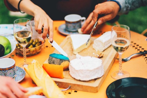 Wine and cheese (Image source: Reader's Digest)